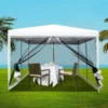 Instahut Gazebo Pop Up Marquee 3x3 Wedding Side Mesh Wall Outdoor Gazebos White -AU Camping Equipment Sales eaZINEDSUcxgroW631aL12cLE