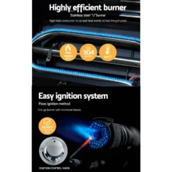 Grillz Portable Gas BBQ Grill Stove Oven Stainless Steel Outdoor Camping Cooker -AU Camping Equipment Sales fVTRQp85aZzdY1RILHAxwqqQo