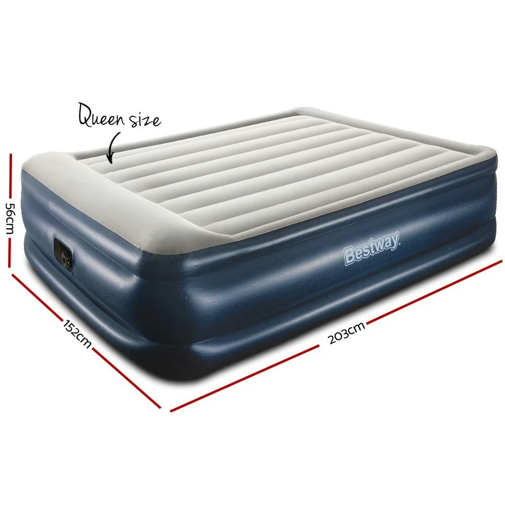 Bestway Queen Air Bed 56cm Premium Inflatable Mattress Electric Built-in Pump 4 Bestway Queen Air Bed 56cm Premium Inflatable Mattress Electric Built-in Pump - Image 2