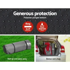 Weisshorn Self Inflating Mattress 4CM Thick Double Camping Sleeping Mat Air Bed Pad Grey -AU Camping Equipment Sales g13 PboPSV8a8SVoAv86h986s