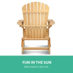 Gardeon Outdoor Chair Beach Chairs Wooden Adirondack Lounge Furniture Foldable Patio Garden Gardeon -AU Camping Equipment Sales hQcbIrn5etULRqAPNbNpkTkxg