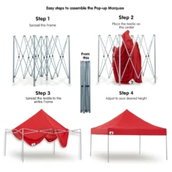 Gazebo Tent Marquee 3x3 PopUp Outdoor Wallaroo Red -AU Camping Equipment Sales hQdFXaE0s0 iwY4dyB0p4UYJE