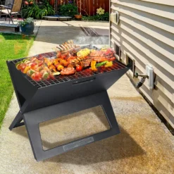 Traderight Group Portable Charcoal BBQ Grill Outdoor Camping Barbecue Set Picnic Foldable Smoker -AU Camping Equipment Sales he4APXHFeh3pHdOhzXTkPqXFE