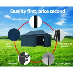 Instahut Gazebo Pop Up Marquee 3x6 Folding Tent Wedding Metal Gazebos Navy 15 Instahut Gazebo Pop Up Marquee 3x6 Folding Tent Wedding Metal Gazebos Navy -AU Camping Equipment Sales hq00lfo8F 6a2TtRR36ngRG0c
