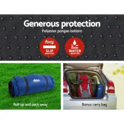 Weisshorn Self Inflating Mattress 10CM Thick Single Camping Sleeping Mat Air Bed Pad Navy -AU Camping Equipment Sales i1xTOJ 1pbKV CgQNVhBuwM1Q