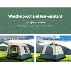 Weisshorn Instant Up Camping Tent 4 Person Pop Up Tents Family Hiking Dome Camp 12 Weisshorn Instant Up Camping Tent 4 Person Pop Up Tents Family Hiking Dome Camp -AU Camping Equipment Sales iFcrK6QEjQbQuh5VwYWSwMNms