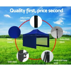Instahut Gazebo Pop Up Marquee 3x4.5 Folding Wedding Tent Gazebos Shade Blue -AU Camping Equipment Sales iHYLoI7T5n0NBWdFAU9F1Svl0