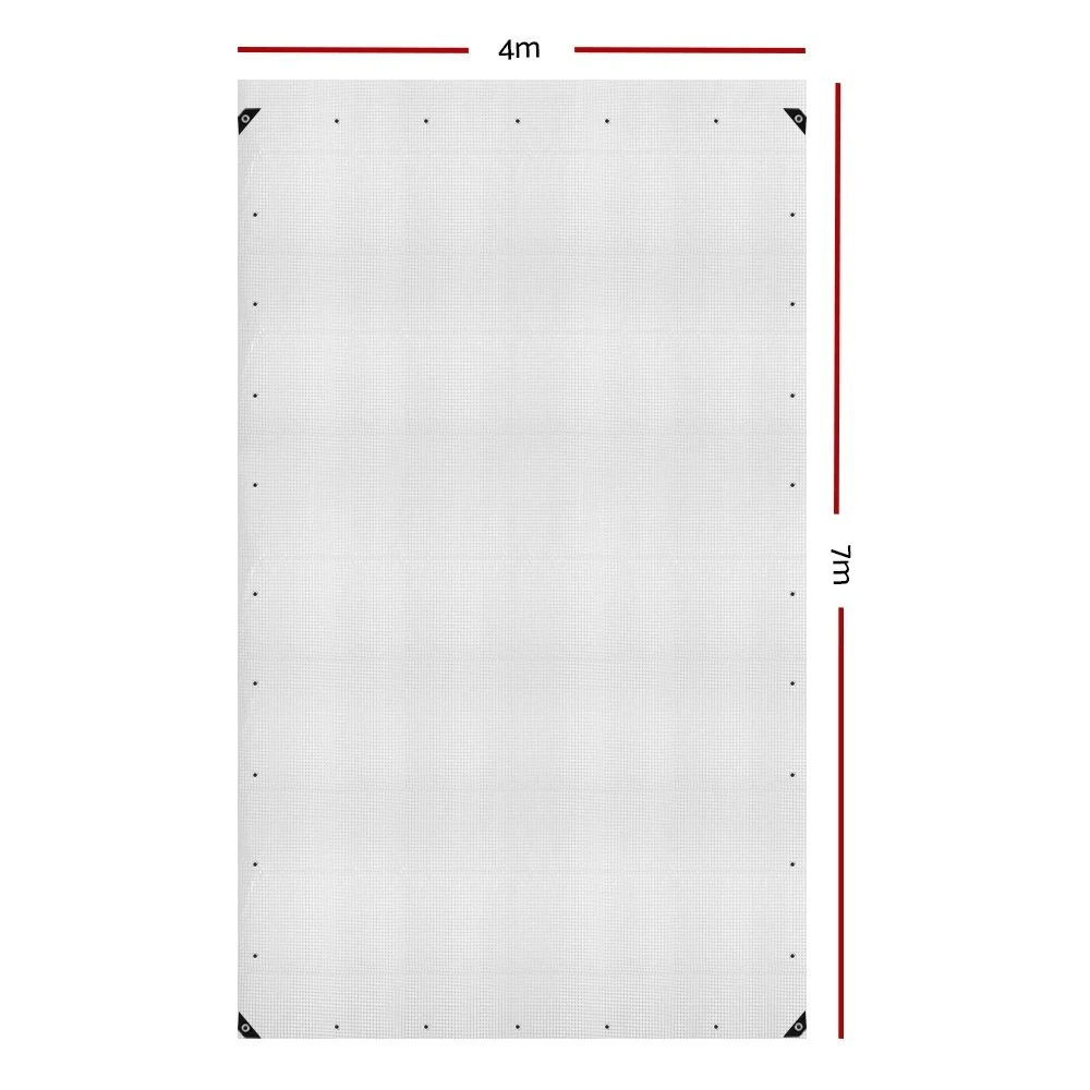 Instahut 4x7m Tarp Camping Tarps Poly Tarpaulin Heavy Duty Cover 135gsm Clear 4 Instahut 4x7m Tarp Camping Tarps Poly Tarpaulin Heavy Duty Cover 135gsm Clear - Image 2
