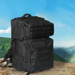 Slimbridge 45L Waterproof Backpack Military Hiking Camping Rucksack Outdoor Black -AU Camping Equipment Sales ic5PbrLNn0JXJHH61bY9TdgdI