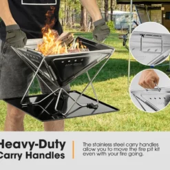 San Hima Portable Fire Pit Large Size Folding Stainless Stell BBQ Grill Outdoor 18 San Hima Portable Fire Pit Large Size Folding Stainless Stell BBQ Grill Outdoor -AU Camping Equipment Sales iulUl5y jn8koi0RQagjXxrcI