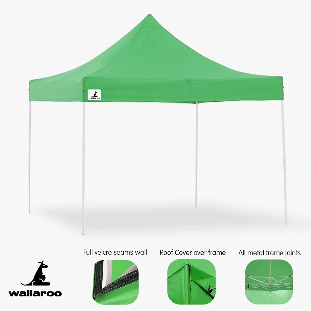 Gazebo Tent Marquee 3x3 PopUp Outdoor Wallaroo - Green 5 Gazebo Tent Marquee 3x3 PopUp Outdoor Wallaroo - Green - Image 3