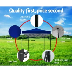 Instahut Gazebo Pop Up Marquee 3x3 Outdoor Tent Folding Wedding Gazebos Blue -AU Camping Equipment Sales k3g73IgmjPG6ghUQMdq7gZj18