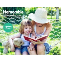 Gardeon Cotton Rope Swing Hammock Bed Outdoor Hanging Camping Hammocks Chair -AU Camping Equipment Sales kImN87fba6roEfol8RU9UWiSc