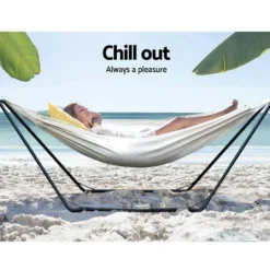 Gardeon Outdoor Hammock Chair With Stand Swing Bed Seat Carry Bag Steel Frame -AU Camping Equipment Sales kXVPFYhoBBu7jU4imVN Tbadg