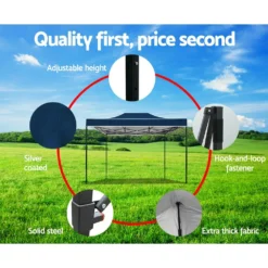 Instahut Gazebo Pop Up Marquee 3x4.5 Outdoor Tent Folding Wedding Gazebos Navy -AU Camping Equipment Sales kcdEGs 32HVhwPYi3UVi76m2g