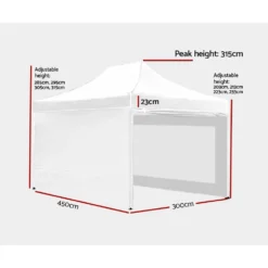 Instahut Gazebo Pop Up Marquee 3x4.5 Folding Wedding Tent Gazebos Shade White -AU Camping Equipment Sales lPsp1yL2yz7kgmQqHAJ 1LhLc