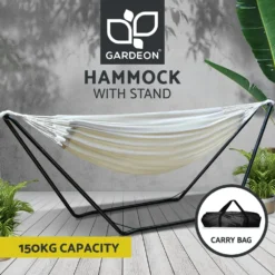 Gardeon Outdoor Hammock Chair With Stand Swing Bed Seat Carry Bag Steel Frame -AU Camping Equipment Sales lz67I98SeMm0HSELHFMCi jq4