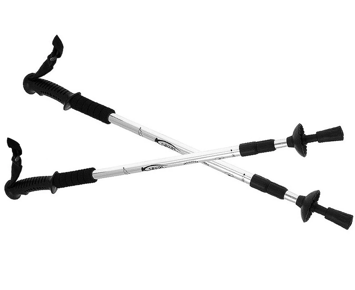 Kabuda Trekking Hiking Walking Poles Sticks Pair - Silver 3 Kabuda Trekking Hiking Walking Poles Sticks Pair - Silver