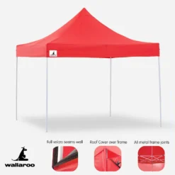Gazebo Tent Marquee 3x3 PopUp Outdoor Wallaroo Red -AU Camping Equipment Sales nyy7AgcgiH9EBuKR BA1wfegI