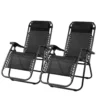 Gardeon Zero Gravity Chairs 2PC Reclining Outdoor Furniture Sun Lounge Folding Camping Lounger Black -AU Camping Equipment Sales nz338jU3GgF831NjwuRd6b79w