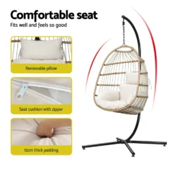 Gardeon Egg Swing Chair Hammock With Stand Outdoor Furniture Yellow 13 Gardeon Egg Swing Chair Hammock With Stand Outdoor Furniture Yellow -AU Camping Equipment Sales oTCfwXJjQsZk5pEnv0yA72SgY