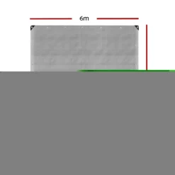 Instahut 6x7.3m Tarp Camping Tarps Poly Tarpaulin Heavy Duty Cover 180gsm Silver -AU Camping Equipment Sales oXqMP31qdrK2VNAPZfPgbcrBs