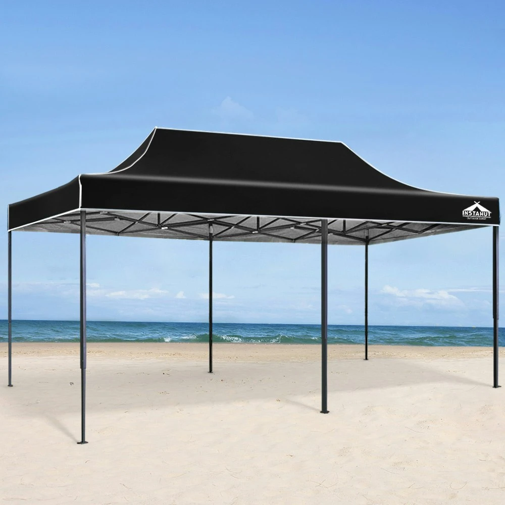 Instahut Gazebo Pop Up Marquee 3x6m Outdoor Tent Folding Wedding Gazebos Black6 9 Instahut Gazebo Pop Up Marquee 3x6m Outdoor Tent Folding Wedding Gazebos Black6 - Image 7