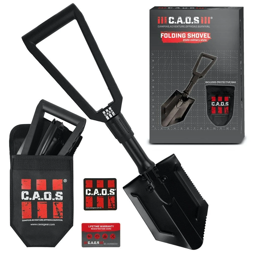 Caos Folding Shovel With Storage Pouch 3 Caos Folding Shovel With Storage Pouch