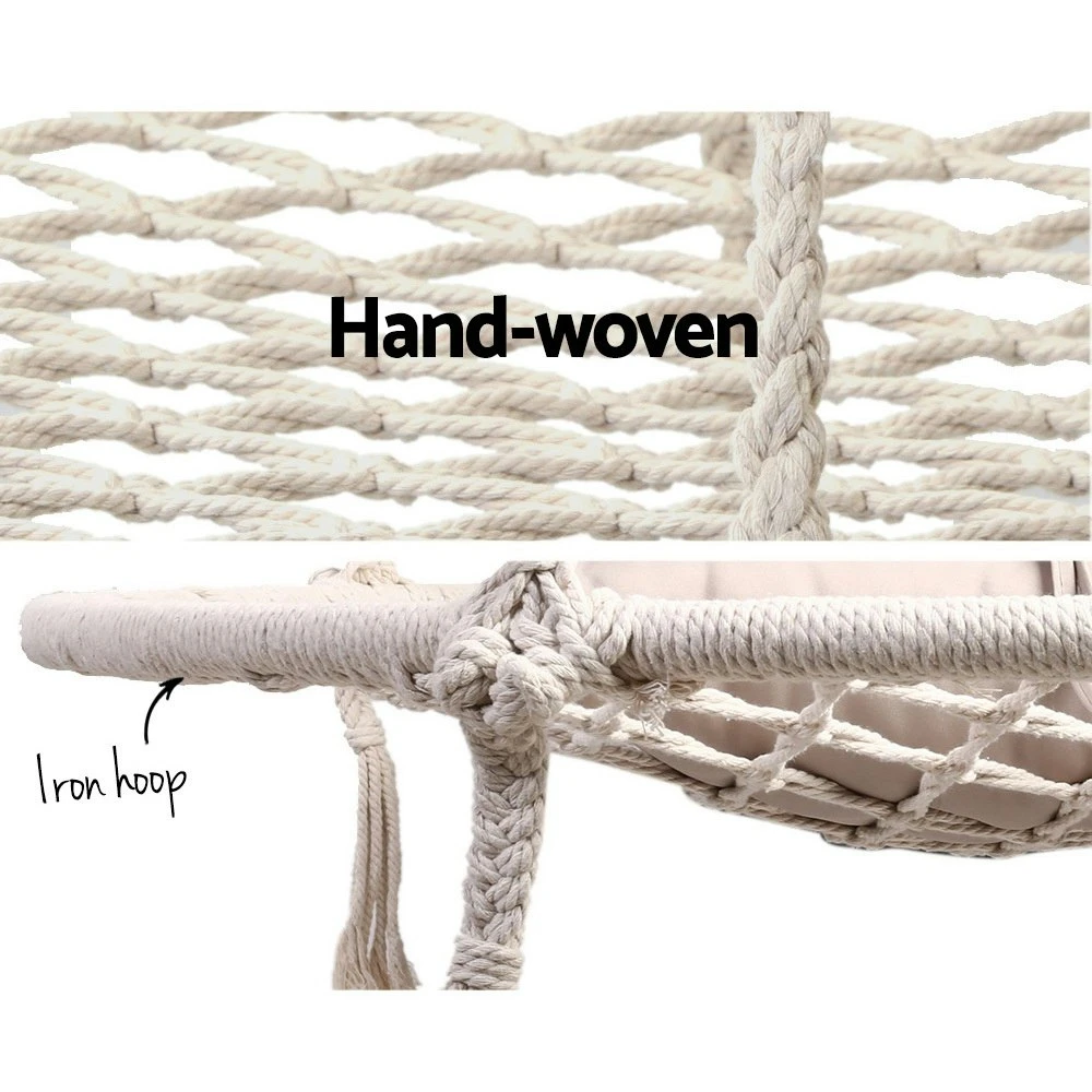 Kids Nest Swing Hammock Chair 100CM Large Web Seat Outdoor Tree Spider 8 Kids Nest Swing Hammock Chair 100CM Large Web Seat Outdoor Tree Spider - Image 6