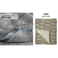 Laura Hill Faux Mink Blanket 800GSM Heavy Double-Sided - Silver 11 Laura Hill Faux Mink Blanket 800GSM Heavy Double-Sided - Silver -AU Camping Equipment Sales q QCL9l2OU2Ad0LRzV2QaIyk