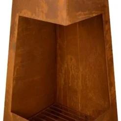 Tardis Square Rustic Fireplace 38x38x100cm
