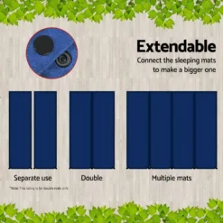 Weisshorn Self Inflating Mattress 10CM Thick Double Camping Sleeping Mat Air Bed Navy Suede Surface -AU Camping Equipment Sales qnpFdTtq4b2GVsP1RDl1d6qC0