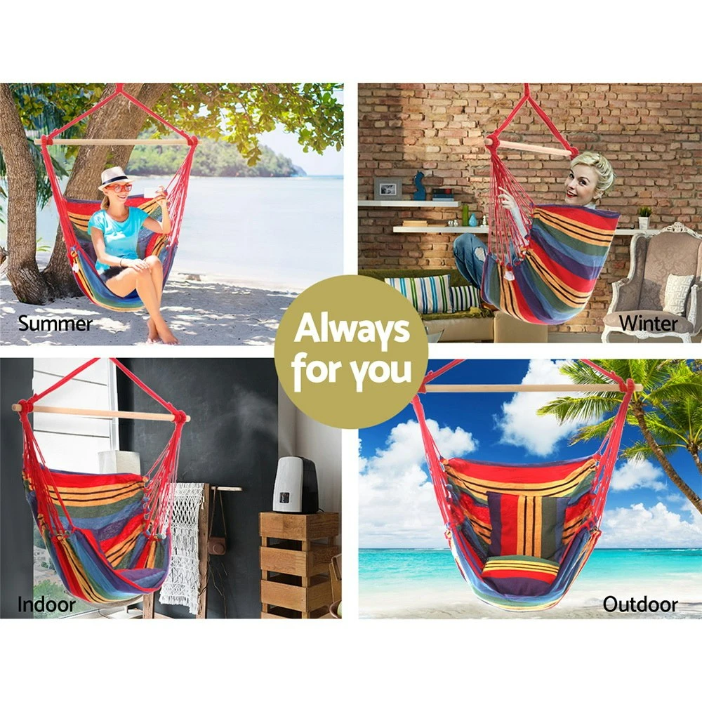 Gardeon Travel Hammock Chair Outdoor Swing Hanging Portable Camping Hammocks 5 Gardeon Travel Hammock Chair Outdoor Swing Hanging Portable Camping Hammocks - Image 3