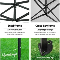 Instahut Gazebo Pop Up Marquee 3x3 Folding Wedding Tent Gazebos Shade White -AU Camping Equipment Sales rFaT WzO8Z593QvmDy4zlju8E