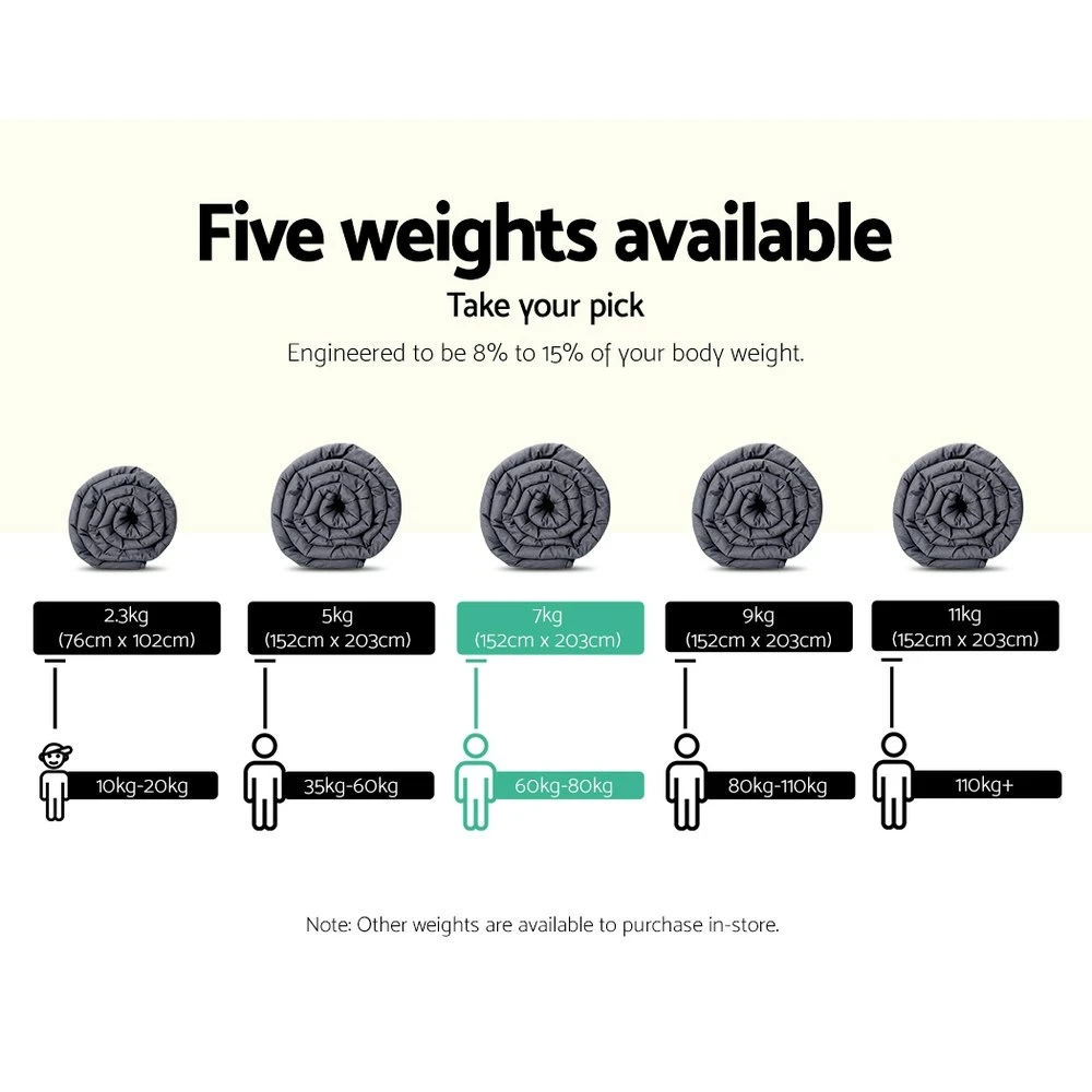 7KG Weighted Adult Blanket Heavy GravityMicrofibre Cover Glass Beads Grey 5 7KG Weighted Adult Blanket Heavy GravityMicrofibre Cover Glass Beads Grey - Image 3