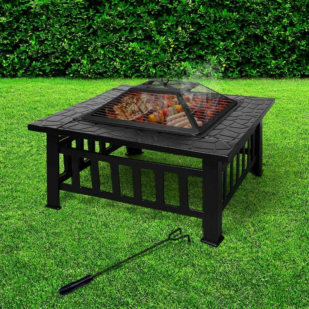 Moyasu 3IN1 Fire Pit BBQ Grill Pits Outdoor Fireplace Patio Garden Heater Grills 10 Moyasu 3IN1 Fire Pit BBQ Grill Pits Outdoor Fireplace Patio Garden Heater Grills - Image 8