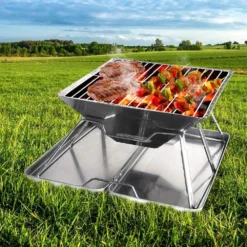 Traderight Group Charcoal BBQ Grill Foldable Barbecue Portable Outdoor Steel Roast Camping Smoker -AU Camping Equipment Sales sGeUN1lSDx7mYrAtSErDyHMlM