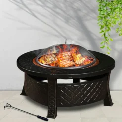 Moyasu 3 IN 1 Fire Pit BBQ Grill Pits Outdoor Patio Garden Heater Fireplace BBQS -AU Camping Equipment Sales tB4Dsox qaEDJeiz4k2DR7Kk
