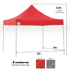 Gazebo Tent Marquee 3x3 PopUp Outdoor Wallaroo Red -AU Camping Equipment Sales tBS33Mb7PHDTVm1t9Hhk03mzg