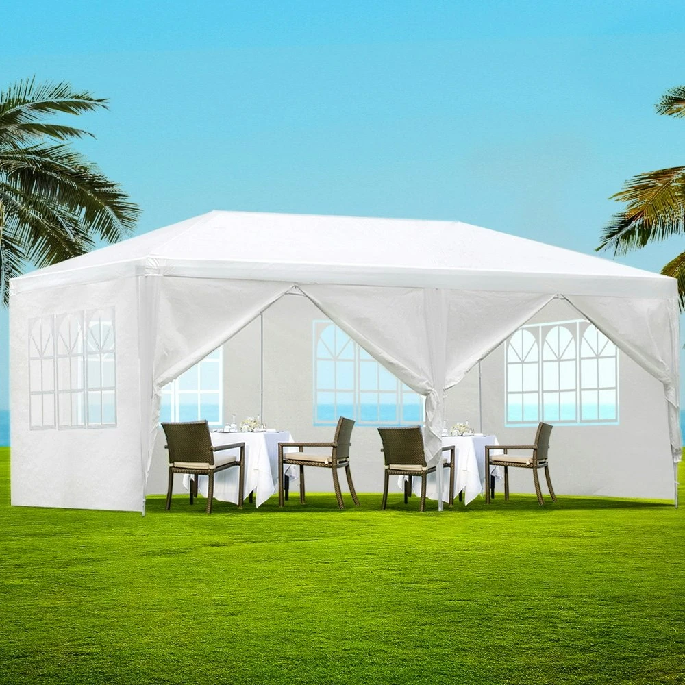 Instahut Gazebo Marquee Outdoor Wedding Gazebos Tent 3x6m 3 Instahut Gazebo Marquee Outdoor Wedding Gazebos Tent 3x6m