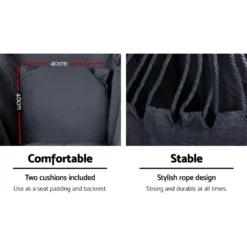 Gardeon Hammock Chair With Stand Cushion Pillow Grey -AU Camping Equipment Sales uWLDm9ZM8f2 UIf0 5SJOyFI