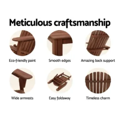 Gardeon Outdoor Chair Folding Beach Camping Chairs Table Set Wooden Adirondack Lounge Garden 13 Gardeon Outdoor Chair Folding Beach Camping Chairs Table Set Wooden Adirondack Lounge Garden -AU Camping Equipment Sales ueeU Pb7uNMVBeczPibpjslaY 1