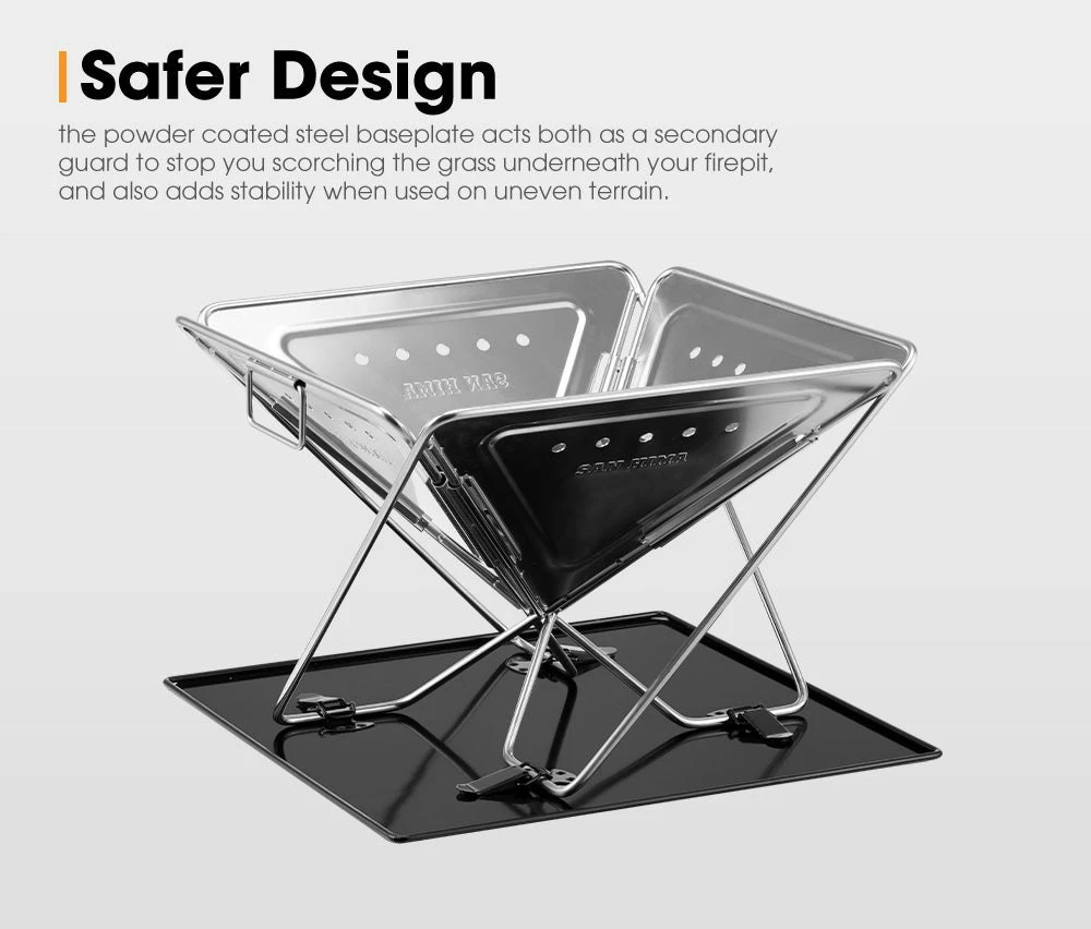 San Hima Portable Fire Pit Large Size Folding Stainless Stell BBQ Grill Outdoor 8 San Hima Portable Fire Pit Large Size Folding Stainless Stell BBQ Grill Outdoor - Image 6