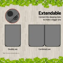 Weisshorn Self Inflating Mattress 10CM Thick Double Camping Sleeping Mat Air Bed Pad Grey -AU Camping Equipment Sales vT 8ifz3ewkpVElbJhYOX4VhE