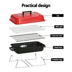 Grillz Charcoal BBQ Portable Grill Camping Barbecue Outdoor Cooking Smoker 14 Grillz Charcoal BBQ Portable Grill Camping Barbecue Outdoor Cooking Smoker -AU Camping Equipment Sales w1XfA60 YWcEyjg1ixljY8QkM