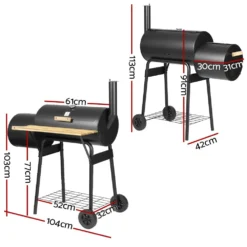 Grillz Charcoal BBQ Grill & Smoker Offset -AU Camping Equipment Sales w8BXWWBFVXFI jOEK7p51UuSg