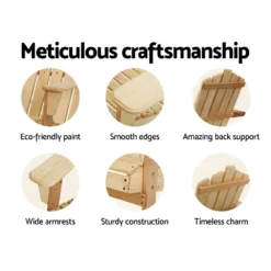 Gardeon Outdoor Chairs Sun Lounge Beach Adirondack Patio Garden - Sand -AU Camping Equipment Sales wA0a5NIye1Fjs opXXFDvX468