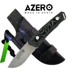 Azero Micarta Handle Knife W Firestarter