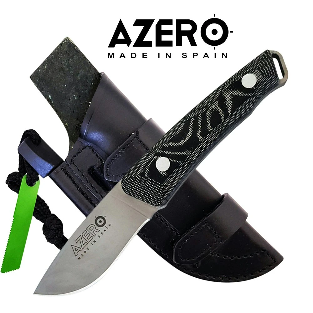Azero Micarta Handle Knife W Firestarter 3 Azero Micarta Handle Knife W Firestarter