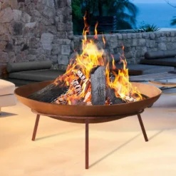 Grillz Rustic Copper Fire Pit Charcoal Iron Bowl Outdoor Patio Wood Fireplace -AU Camping Equipment Sales wZZKNt94xwzpU9mbEHlx9D6IY